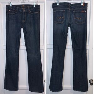 7 for all mankind bootcut, dark wash, size 30